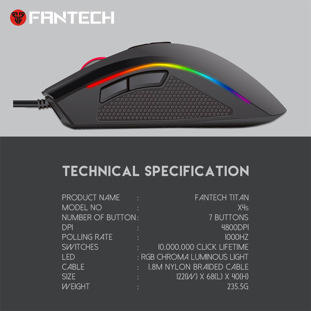 Игровая мышь Fantech Titan X4s