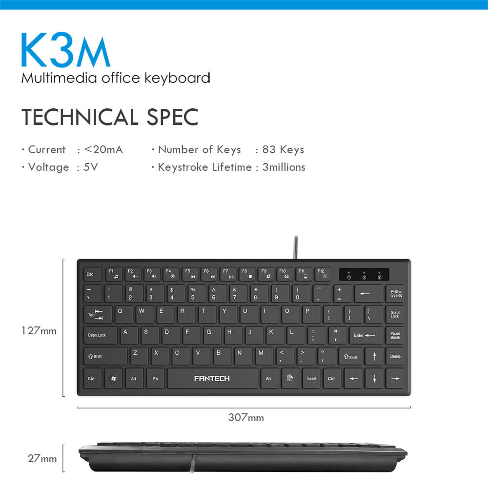 Офисная клавиатура Fantech K3M
